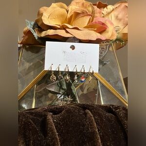 14K Gold Plated Marvel Spider-Man Huggie Hoop Dangle Mismatched Earrings Set